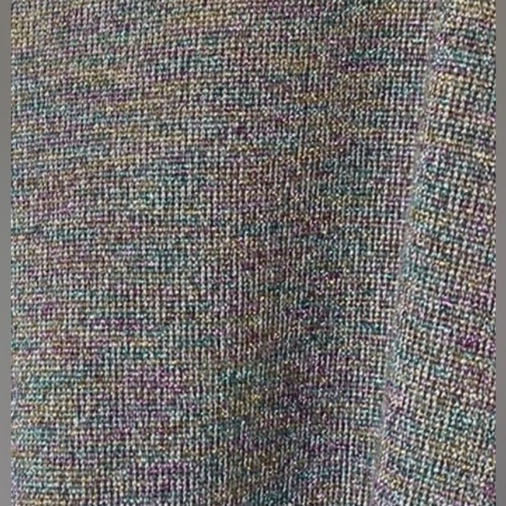 Free People Why Not Shine Oversized Jumpsuit XS Grey Rainbow Metallic Rare HTF - Picture 5 of 12